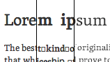 Lorem ipsum rendered in several unnamed browsers.